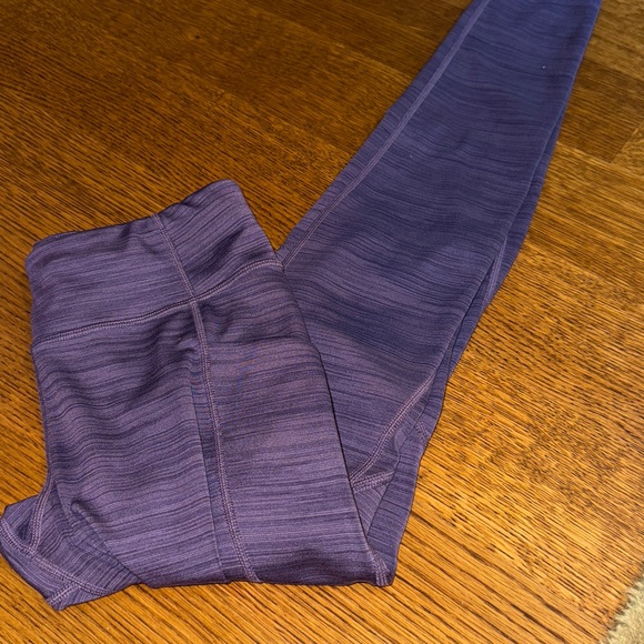 Athleta Girl Deep Purple Leggings size large 12 - Picture 3 of 3